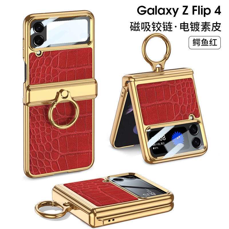 [Anneau] Motif crocodile rouge