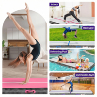 Tapis de gymnastique gonflable multi-tailles (3m/4m/5m) avec élasticité améliorée pour l'entraînement professionnel