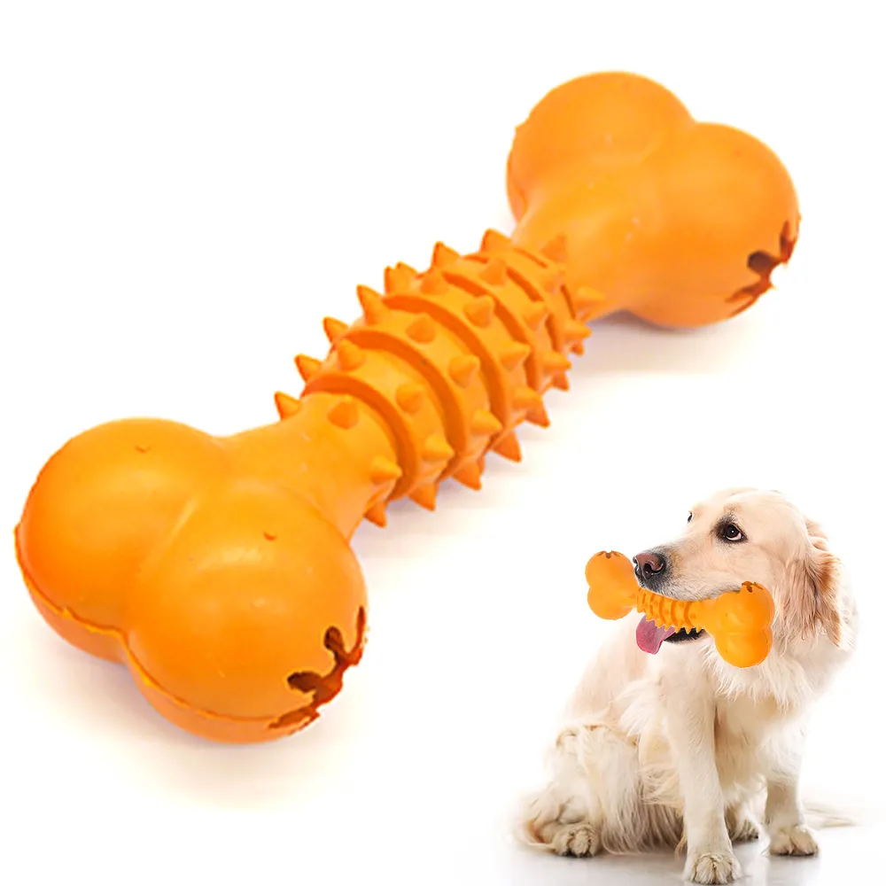 Tùy chỉnh giá rẻ giá cao su Pet đồ chơi con chó xương MOL thanh nhai bền con chó đồ chơi