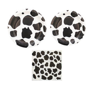 Juego de Decoraciones y Vajilla Desechable con Temática de Vaca para Fiestas de Cumpleaños Infantiles - Product Image 5