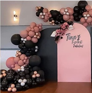 Set <span class=keywords><strong>de</strong></span> Globos al por Mayor, Arco Creativo, Cadena <span class=keywords><strong>de</strong></span> Globos Negros y Rosas para Niña, Decoración <span class=keywords><strong>de</strong></span> <span class=keywords><strong>Fondo</strong></span> - Product Image 6