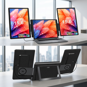 Moniteur portable triple écran 15,6'' pour ordinateur portable, extension d'écran USB-C HDMI Plug & Play, transforme en double moniteur coulissant - Product Image 1