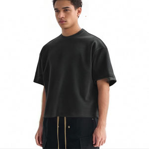 Vente en gros chaude Polyester Coton O Cou Poids lourd 260gsm Fit T-shirts Hommes Cropped Oversize T-shirt à manches courtes - Product Image 2