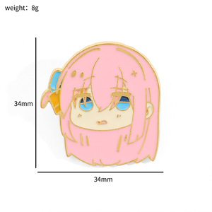 4 modèles d'épinglette <span class=keywords><strong>Bocchi</strong></span> <span class=keywords><strong>The</strong></span> <span class=keywords><strong>Rock</strong></span> Anime Personnage de dessin animé Gotoh Hitori Épingles mignonnes en émail pour filles - Product Image 4