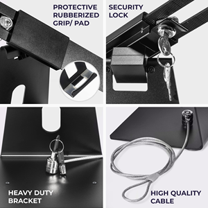 Retail Tabletop Universal 360 Degree Rotating Metal <b>Tablet</b> Support Security Display Lock Stand Anti-theft for Supermarket - Product Image 4