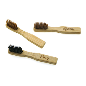 Sikat gigi pegangan kayu, paket keluarga, sikat gigi ukuran Mini 8cm, sikat hewan peliharaan untuk bepergian - Product Image 2