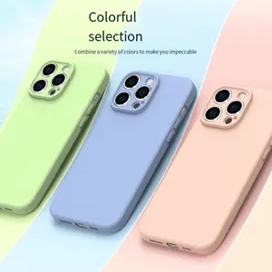 Bulk Cell Phone Case Ultra Thin Matte Silicone Soft Case For Iphone 114 13 12 Mini Solid Black Color Back Co