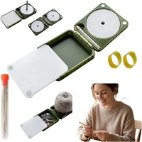 Support de Fil Portable pour Crochet et Tricot, Nouvelle Boîte Rotative Pliable Double Enrouleur de Fil 2026 pour Débutants
