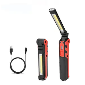 USB Rechargeable 5W COB Work lamp Portable Foldable COB LED Work Light Magnetic Flashlight Torch For Car Inspection Repair lamp