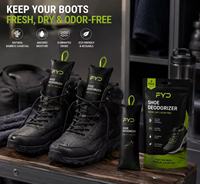 Kit Désodorisant pour Chaussures, Spray Éliminateur d'Odeurs avec Sacs Réutilisables en Charbon de Bambou pour Chaussures de Football et Sacs de Sport