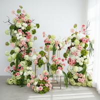 Décoration de table de mariage en gros : Boule florale artificielle, plante verte, hydrangée, centre de table pour arche