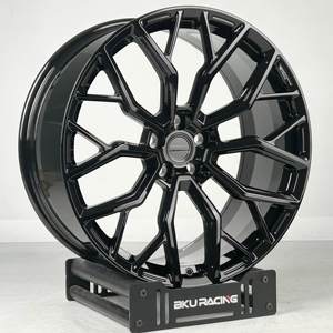 Jantes Bku forgées 5X120.65 pour Chevrolet Corvette C5 C6 C7 C8 19 20 21 22 pouces, jantes en alliage concave personnalisées, noir brillant - Product Image 6