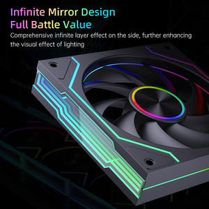 Sneeuwpop Stille 120Mm Chassis Ventilator Lucht Radiator Rgb Case Fans Voor Pc Gaming Kantoor Koeling 3pin Power Interface 4pin Pc Ventilator - Product Image 2