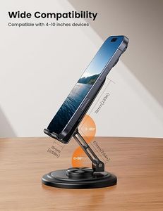 Support magnétique pour téléphone 360° °   Support de téléphone pliable pour bureau, cuisine, aimants puissants réglables en rotation - Product Image 1