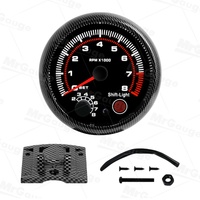 Mr Gauge Tachometer Gauge 95mm 0-8000RPM Pola Karbon Universal untuk Panel Instrumen Mobil - Pasokan Langsung dari Pabrik Merek