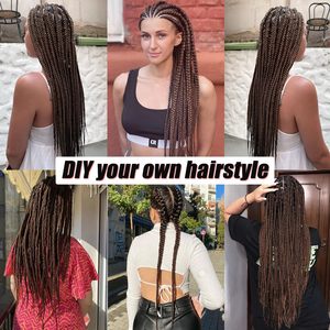 Extensiones <span class=keywords><strong>de</strong></span> Cabello Sintético Yuanyao Preestiradas <span class=keywords><strong>de</strong></span> 52 Pulgadas y 90g, 1X, para <span class=keywords><strong>Trenzas</strong></span> <span class=keywords><strong>de</strong></span> Ganchillo, Venta al Por Mayor Profesional - Product Image 6