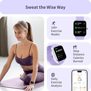 <span class=keywords><strong>Reloj</strong></span> Inteligente Woodkid para Mujer <span class=keywords><strong>con</strong></span> <span class=keywords><strong>Alexa</strong></span> Integrada, Pantalla TFT de 1.8 Pulgadas, IP68, Monitor de Actividad Física, Hacer/Responder Llamadas, Frecuencia Cardíaca/Sueño - Product Image 4
