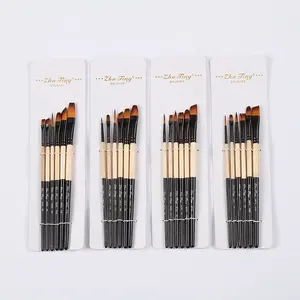 6 Stück Pinsel Set Verschiedene Stile Künstler pinsel für Aquarell Acryl öl Gouache Professional Painting Kit für Anfänger