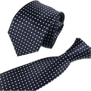 Cravates en soie de haute qualité <span class=keywords><strong>Cravate</strong></span> à <span class=keywords><strong>pois</strong></span> <span class=keywords><strong>bleu</strong></span> <span class=keywords><strong>marine</strong></span> Cravates en soie personnalisées pour hommes - Product Image 2