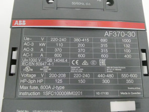 AF370301113 AF370-30-11-13 คอนแทคเตอร์ AC 600A ใช้งานร่วมกับระบบควบคุม PLC ได้ - Product Image 4