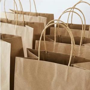 Bolsa de Regalo de Papel Kraft Negro con Logotipo Impreso Personalizado KM para Compras en Línea, para Empacar Pizza, Leche y Sushi - Product Image 3
