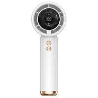 Ventilateur portable miniature super puissant à 100 vitesses, ventilateur de refroidissement, ventilateur de poche, ventilateur de bureau pratique, petit ventilateur à turbine rechargeable avec écran LED