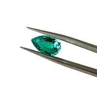 LAB tumbuh pir zamrud Colombia berbentuk pir hidrotermal batu permata longgar untuk perhiasan 3x5mm sampai 12x20mm menciptakan zamrud