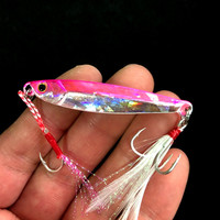 Leurre de Pêche Métal Jig, Cuillères Holographiques Fluorescentes Plongeantes Coulantes pour Jigging en Roche, Plombs pour Jig Lent 7g 10g 15g 20g 25g 30g 40g 60g 80g