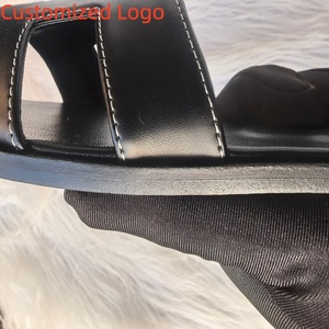 Mules et sandales plates de luxe en cuir véritable pour femmes, qualité supérieure, pour le dropshipping - Product Image 4