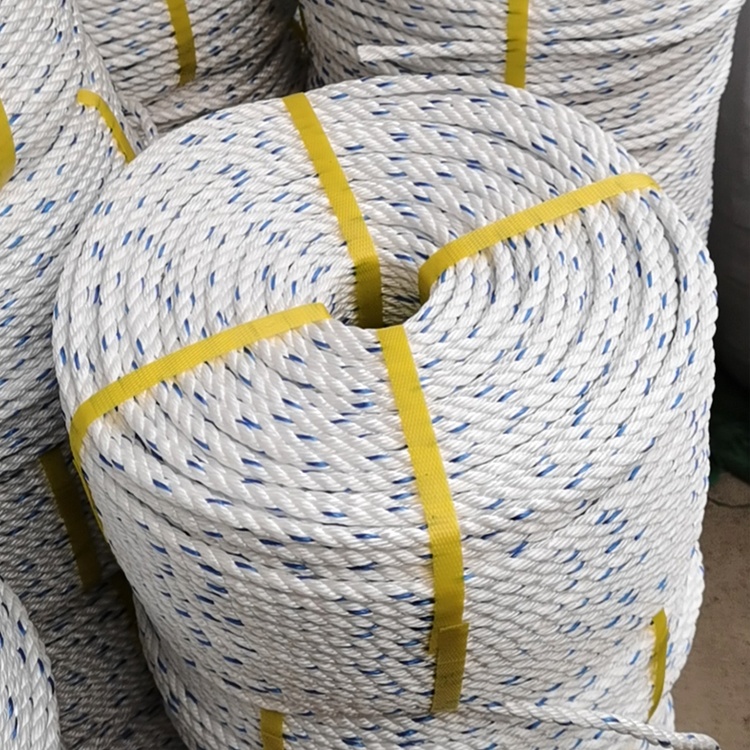 High Quality Lobster Trap Rope In 3-Strand PP Twisted Packing Rope For Fishing Industry White PP Rope Size 4MM 6MM 8MM 19MM