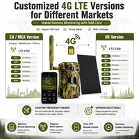 Cámara de Vigilancia Solar 4G de 14MP, HD, Impermeable, con Detección de Movimiento, Cámara de Caza Inalámbrica con Energía Solar para Exteriores
