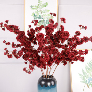 QIHAO Artificial Cherry Blossoms <b>Silk</b> <b>Flower</b> High Simulation Wedding Home Decor Outdoor Photography Props - Product Image 4