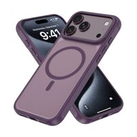 Coque de téléphone antichoc ultra-fine, douce au toucher, micro-mate, magnétique, translucide, avec boutons intégrés pour iPhone 18 17 16 Pro Max