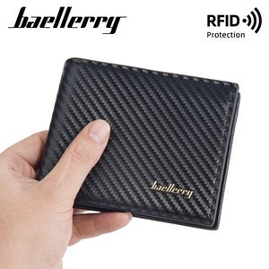 Baellerry Men's Short <b>Wallet</b> Black <b>RFID</b> Protection Zipper Pocket Everyday Use - Product Image 5