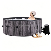 Tragbarer Aufblasbarer PVC-Spa-Pool mit Wasserdichtem Design 220V Stromversorgung Runde Form für Außen- und Innenbereich