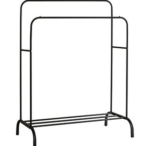 Giá treo quần áo phòng ngủ, giá để đồ hai tầng, khung trắng, kiểu tối giản, kệ để đồ gia dụng - Product Image 2