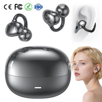Écouteurs sans fil S7 OWS Sport Bluetooth V6.0 pour le football et le tennis, avec fil à mémoire de forme, clip auriculaire, basses améliorées et suppression du bruit ENC