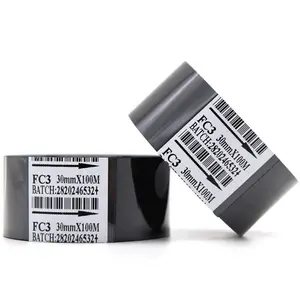 Customizable Size Printing Date Number Hot Code Foil Dia30mm*100m Coding Stamping Foil For Sale Date And Time Printing