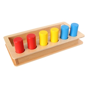 HOYE CRAFT Educational giocattolo sensoriale in legno materiali per neonati <span class=keywords><strong>Montessori</strong></span> Imbucare Peg Box per bambini - Product Image 4