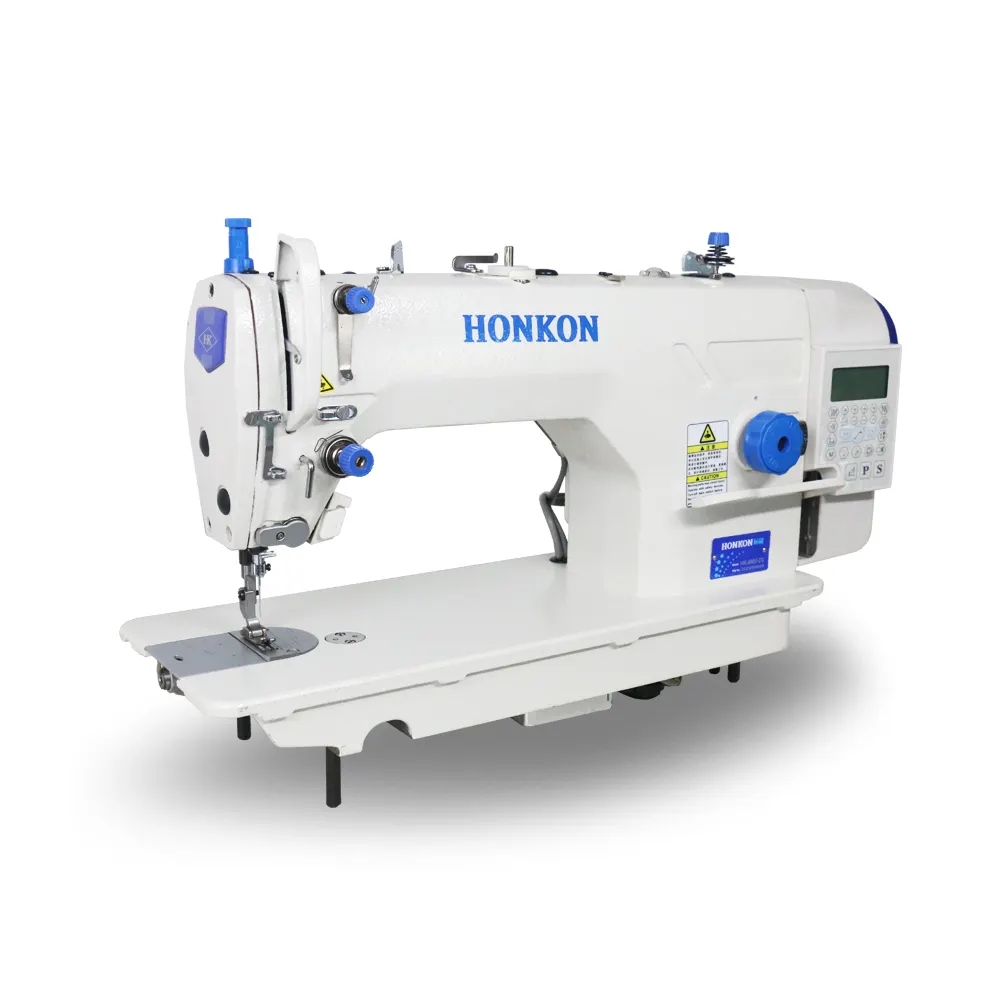 HONKON HK 9900D4 ישר מנעול Stitcher עם חוט שטוח נעילת פולו חולצה תפירת מכונת גרמנית מותגים