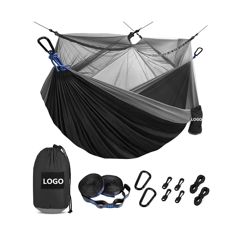 2021 Portable Lightweight Nylon Hammock Tent with Mosquito Net Outdoor Travel Backpacking Camping