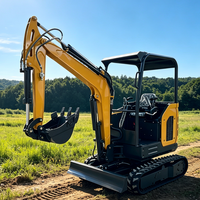 Excavator Mini Ce Epa Small Bagger dengan Kabin, Mesin Pertanian, dan Kemampuan Putar 360 Derajat Multifungsi