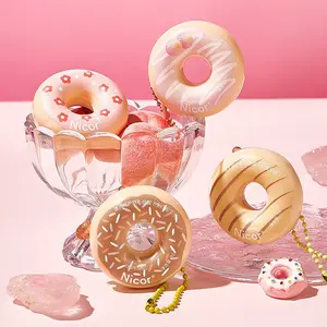 Nicor Novelty Donut Shaped Fruit Flavor Normal Lip Mask Vegan Moisturizing Lip Gloss Lip Balm