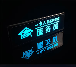 Insigne de poitrine d'étiquette de nom de lumière LED personnalisée <span class=keywords><strong>pour</strong></span> les décorations de fête d'identification du personnel de bar KTV Représentation d'étoile d'aide électronique <span class=keywords><strong>pour</strong></span> - Product Image 2