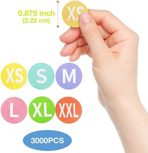 <span class=keywords><strong>2025</strong></span> đầy màu sắc dính vòng hình dạng quần áo kích thước nhãn dán A4 Kích thước - Product Image 1