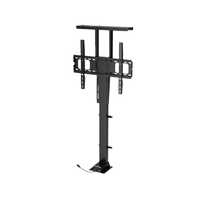 Meuble TV 70 pouces noir et or, nouveau design moderne de luxe, tables basses de haute qualité, ensemble de meubles intelligent avec système de levage laser