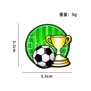 Insignia Conmemorativa de Aleación Metálica con Forma de Balón de Fútbol 2026, Decoración Versátil para Mochilas - Product Image 5