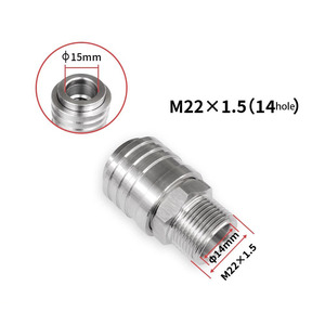 3/8 cambio <span class=keywords><strong>a</strong></span> adaptador macho hembra M22 nuevo conector rápido de autobloqueo accesorios de <span class=keywords><strong>manguera</strong></span> de <span class=keywords><strong>pistola</strong></span> de alta presión de fácil liberación - Product Image 4