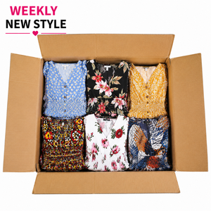 Nouvelles robes décontractées d'été pour femmes, motifs variés, vente en gros, lots en vrac - Product Image 1