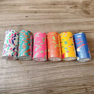 SUCCESSOR Lujo 14g Fichas de póquer de arcilla Cristal duradero Diseño ecológico Certificado ISO9001 Logotipo personalizado para <span class=keywords><strong>Casino</strong></span> de entretenimiento - Product Image 5